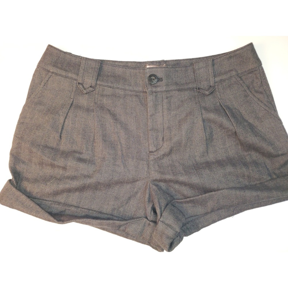 Juicy‎ Couture grey tweed cuffed shorts with pockets Size US 12
